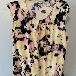 Jasper sleeveless, floral print top- size-PL